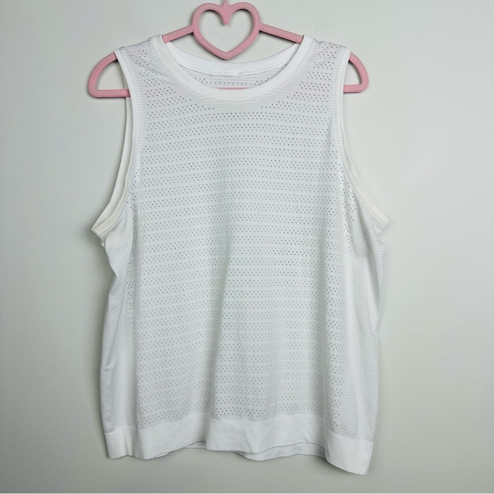 Lululemon Athletica White Breeze By Muscle Tank Top Squad Size 14